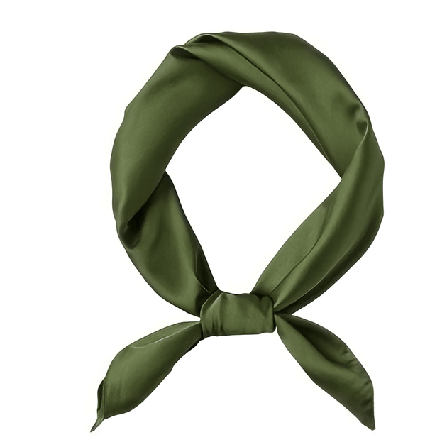 Foulard En Coton Vert Krama Cambodgien | Artisanal Fait Main | Soutient L'école Sala Baï | 100% Coton
