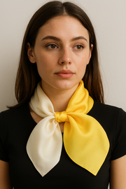 Foulard jaune et blanc