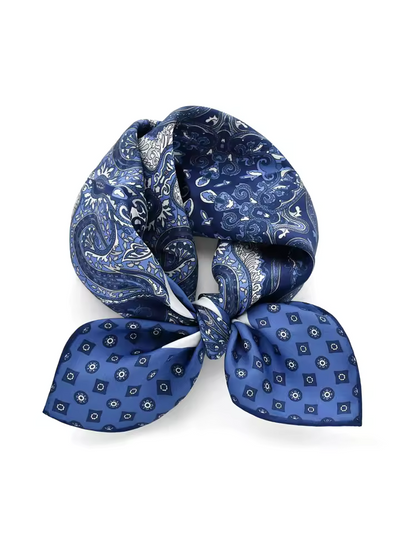 Foulard bandana bleu femme