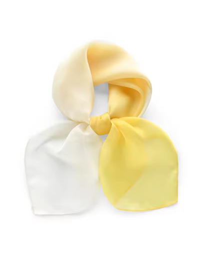 Foulard jaune et blanc