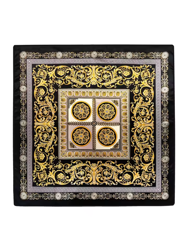 Foulard noir et doré