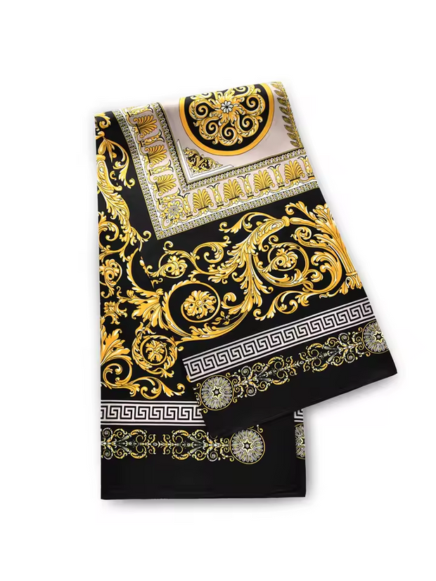 Foulard noir et doré