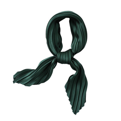 Foulard plissé vert sapin