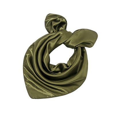 foulard-carré-vert-kaki